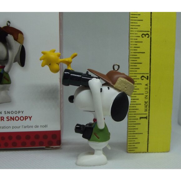 Hallmark Ornament 2013 Peanuts Bird-Watcher Snoopy 16th binoculars Woodstock - Picture 3 of 11